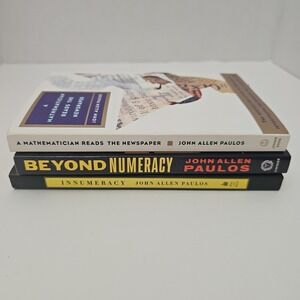Lot of 3 Mathematical Science‎ nonfiction books John Allen Paulos